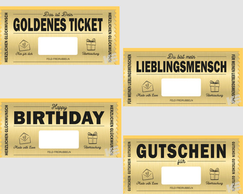 Goldenes ticket gutschein - ticket,