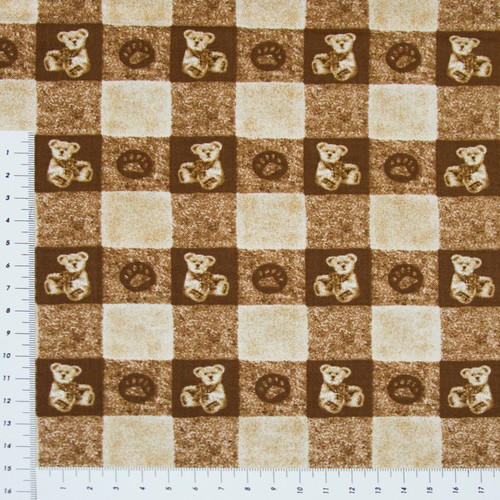 Bären kariert patchwork stoff - kariert,