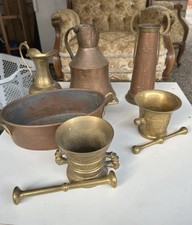 Vintage messing kupfer set - messing,