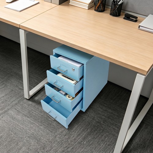 Blau mobiler aktenschrank - mobiler,
