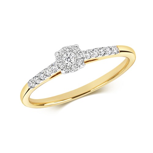 9ct gelbgold brilliant - 9ct,