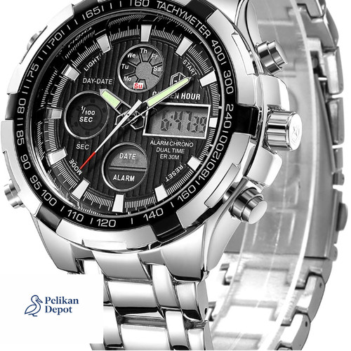 Edelstahl herren chronograph - edelstahl,
