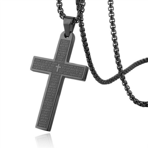 Halskette 60cm mit kreuz - 60cm,
