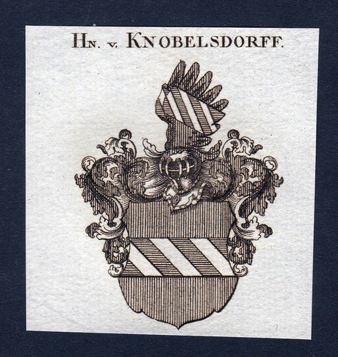 1820 knobelsdorff wappen - knobelsdorff,