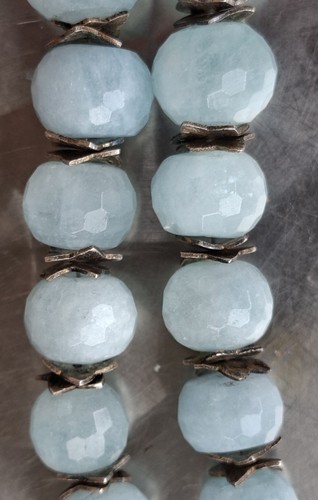 Edelstein aquamarin halskette - aquamarin,
