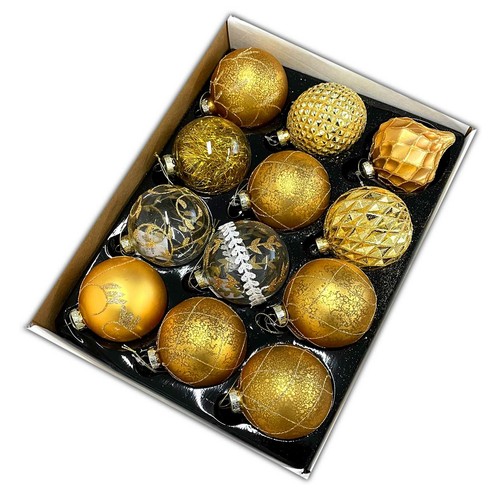 12x glas weihnachtskugeln 6 - 12x,