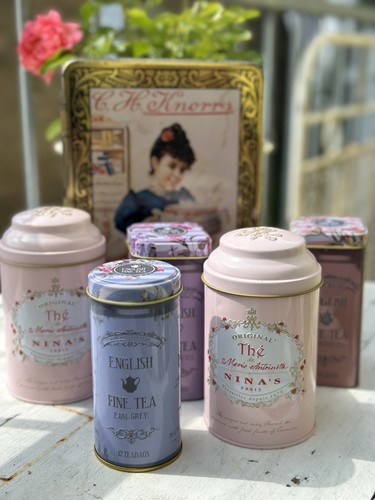 Blechdose teedose vintage - blechdose,
