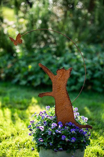 Gartenstecker katze mit - katze,