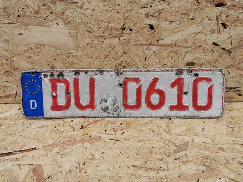 Nummernschild deutschland rot - nummernschild,