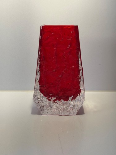Whitefriars vase rot sarg - whitefriars,