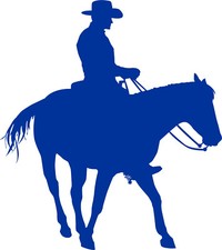 Autoaufkleber Pferd 063 Reiten Cowboy Aufkleber Westernreiten Quarterhores