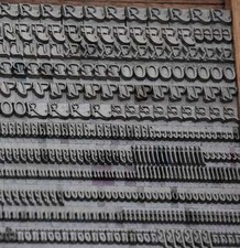 Bleischrift 6 mm Bleisatz Buchdruck Handsatz Bleialphabet Typo Alphabet imprimer