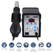 650W Digital Lötstation Heißluft Lötkolben Entlötstation Rework Station +3 Düsen