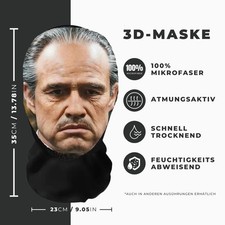 Realistische  3D-Druck Vollgesichtsmaske – Atmungsaktiv, Witz