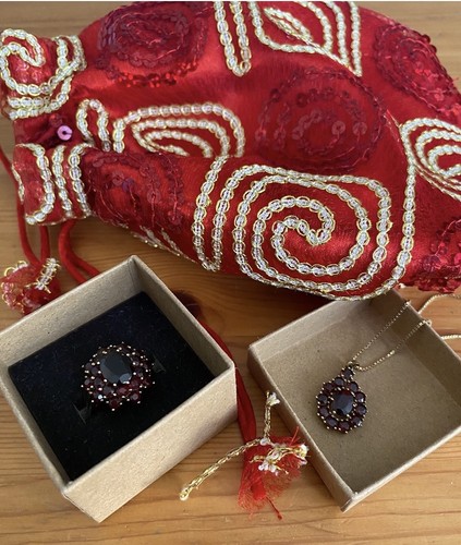 Granatschmuck set granat - granatschmuck,
