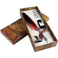 Federkiel Kalligraphie Set Rot