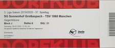 Ticket  SG Sonnenhof Großaspach - TSV 1860 München 3. Bundesliga -Saison 2019/20