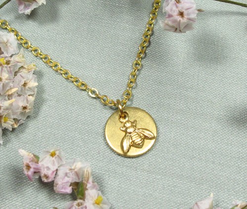 Halskette bee happy - halskette,