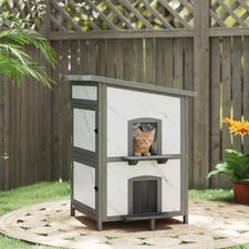 Pawhut katzenhaus aus holz - pawhut,