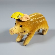 Steiff: 1959-64 * Wildschwein-Frischling * Samt * komplett * unbespielt *