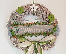 Türkranz willkommen grau