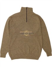 VINTAGE Herren Grafik Zip Neck