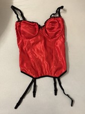 ESCORA Straps Corsage Rot Schwarz Gr. 80C 80 C B NEU Vintage