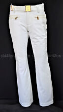 BOGNER DAMEN SKIHOSE Stretch RENI WEIß GOLD GÜRTEL UVP599 € 40 42 44 ML L XL NEU