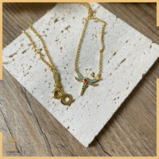 Feine Libellen-Halskette aus