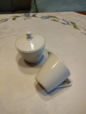 Porzellan Seltmann Weiden Bavaria Monika weiß Set Zuckerdose und Sahnegießer 