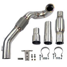 UPGRADE EDELSTAHL DOWNPIPE 76MM 3" 200 ZELLER KAT AUDI S3 8V VW GOLF 7 TFSI GTI