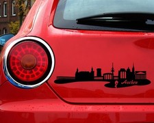 Autoaufkleber aachen skyline - autoaufkleber,