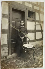 orig. Foto AK Gnodstadt Marktbreit Landkreis Kitzingen 1910 Dame Bauernhof