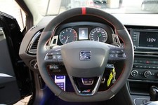 LENKRAD SEAT LEON FR CUPRA IBIZA NEU BEZIEHEN ALCANTARA LEDER + 12 UHR 