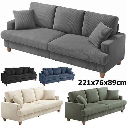 Cord sofa sitzer 221cm - sofa,