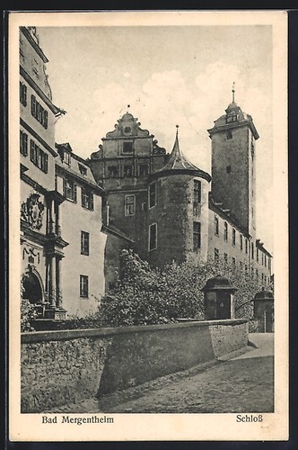 Ansichtskarte bad mergentheim - ansichtskarte,