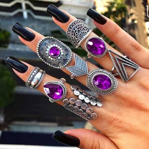 50stk damen ringe silber - damen,