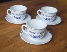 3x Tasse mit Untertasse