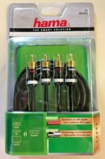 Hama! 83023 The Smart Solution 3,0m, 2Chinch/2Chinch Chinch Kabel, vergoldet ##