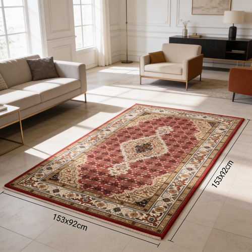 Tabriz teppich 153x92 rot - tabriz,