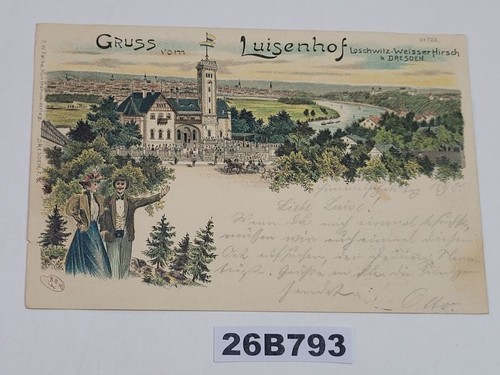 Postkarte gruss vom luisenhof - postkarte,