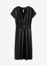 Kunstlederkleid mit Gürtel