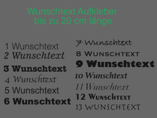 Wunschtext Aufkleber Schriftzug Name Logo geplottet max. 20cm Länge