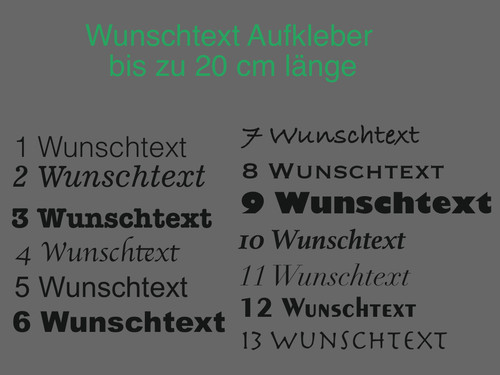 Wunschtext aufkleber - wunschtext,