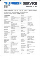 Telefunken Service Manual für RT 300  Copy