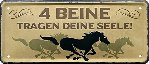 Blechschild lustiger pferde - blechschild,