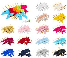 10 Satinschleifen 5cm Aufnähen Dekoschleifen Geschenkschleifen Hochzeitgeschenke