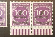 Deutsches Reich 331a W UR postfrisch waagerechtes Paar Unterrand ungefaltet