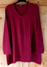 ULLA POPKEN: weichfließendes Tunika-Shirt in kirschrot, Gr. 50/52 !!!