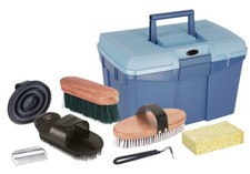 Putzbox blau mit Inhalt für